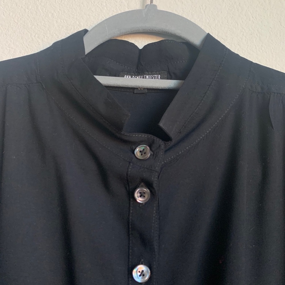 Ann Demeulemeester Black Wrap Dress 36 S - Picture 5 of 5